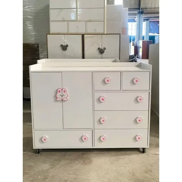 Bàn Học, Tủ Quần Áo Em Bé - Mẫu 07